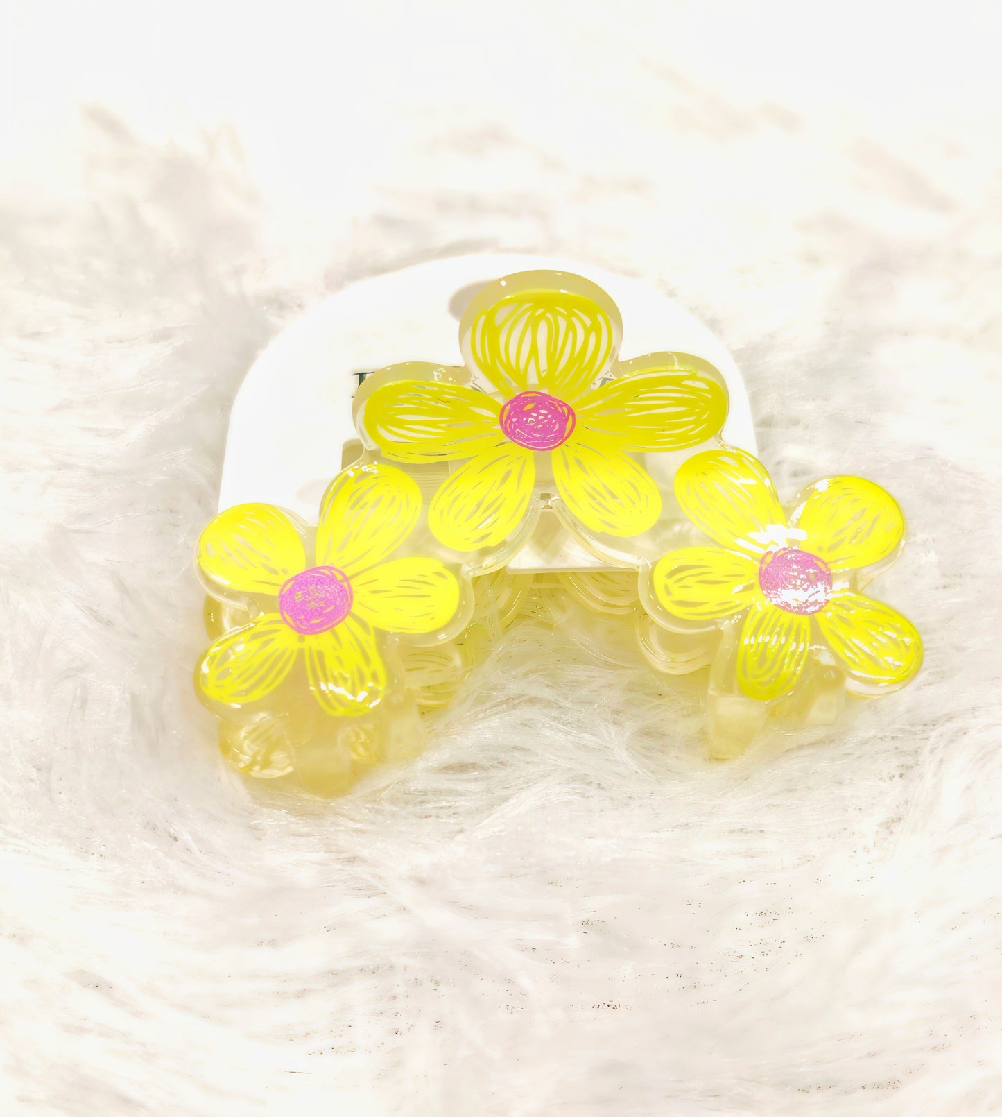 Cute Flower Mini Hair Claw Clip for Girls – Pastel Floral Design