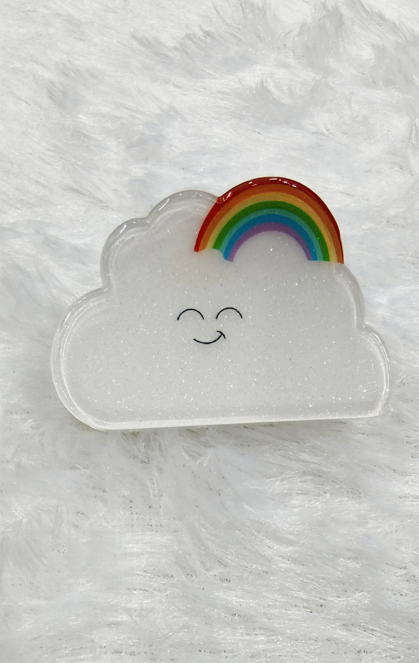 Cute Rainbow & Cloud Hair Claw Clips for Girls & Women | Colorful Acrylic Strong Hold Hair Clip