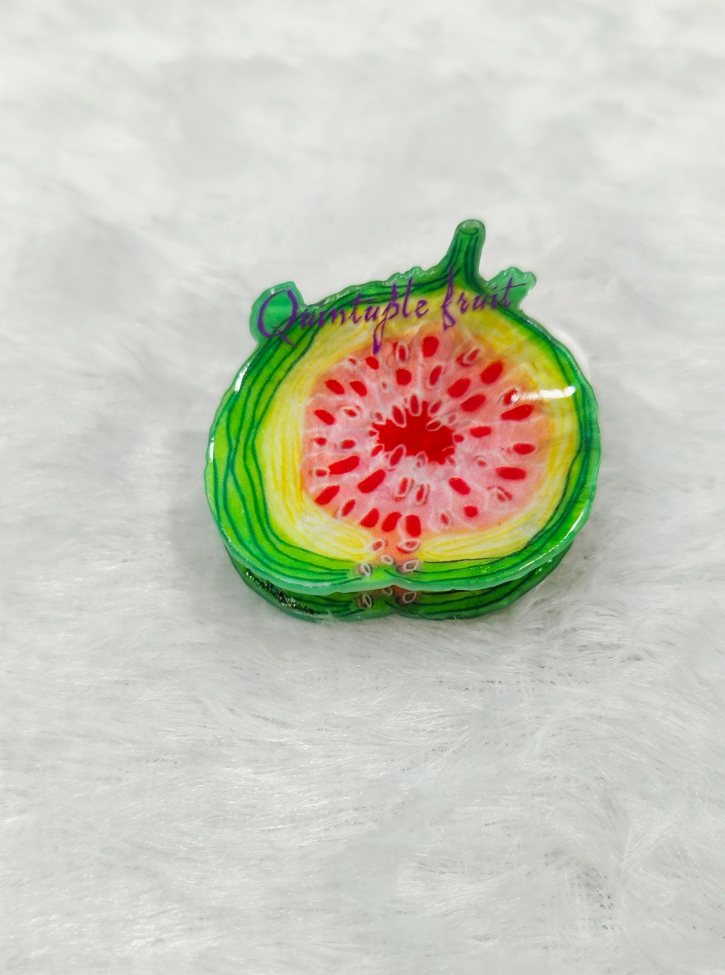 Cute Fruit Design Hair Claw Clip for Girls & Women | Premium Acrylic Strong Hold Clip