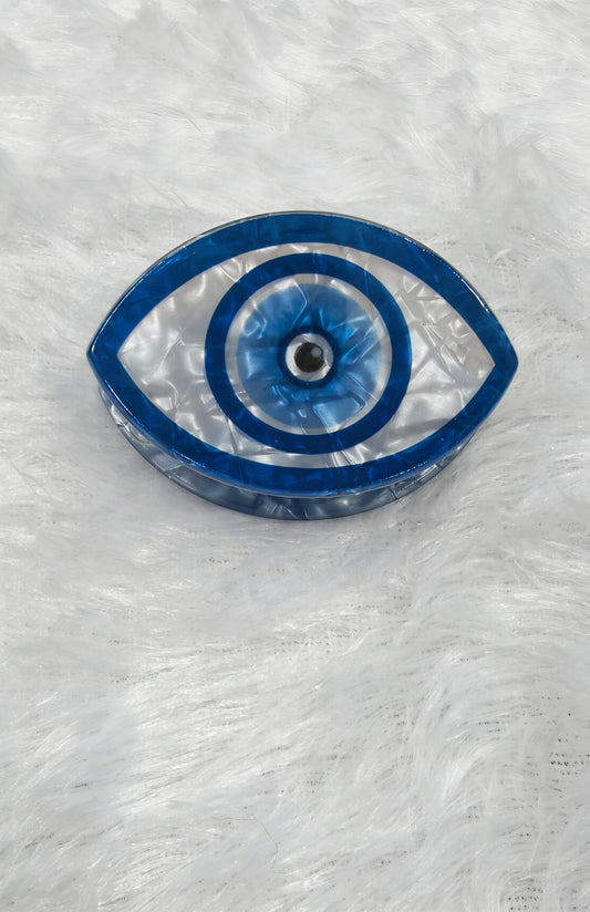 Boho Evil Eye Acrylic Hair Claw Clip – Protective Symbol Design | Trendy Hair Accessory