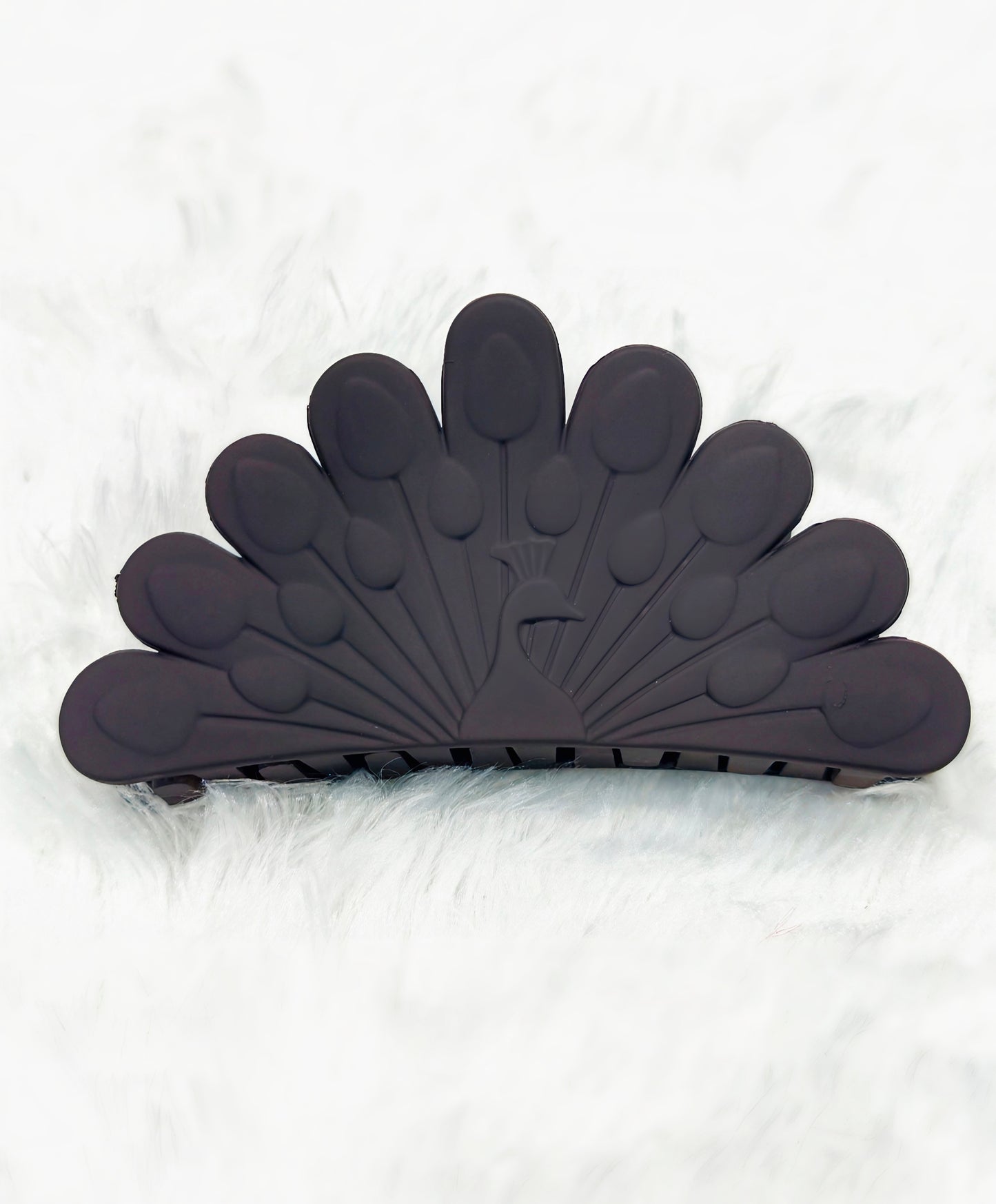 Elegant Matte Peacock Shape Hair Claw Clip for Women & Girls