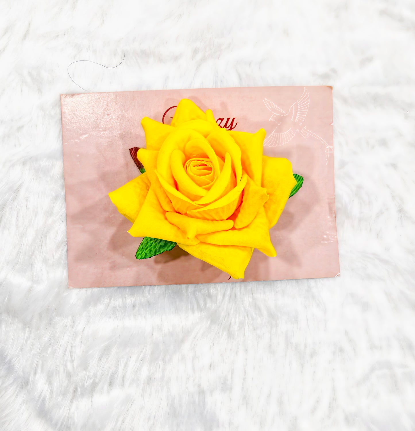 Elegant Rose Flower Hair Clip for Women & Teenage Girls – Soft Floral Hair Accessory (Single Piece)