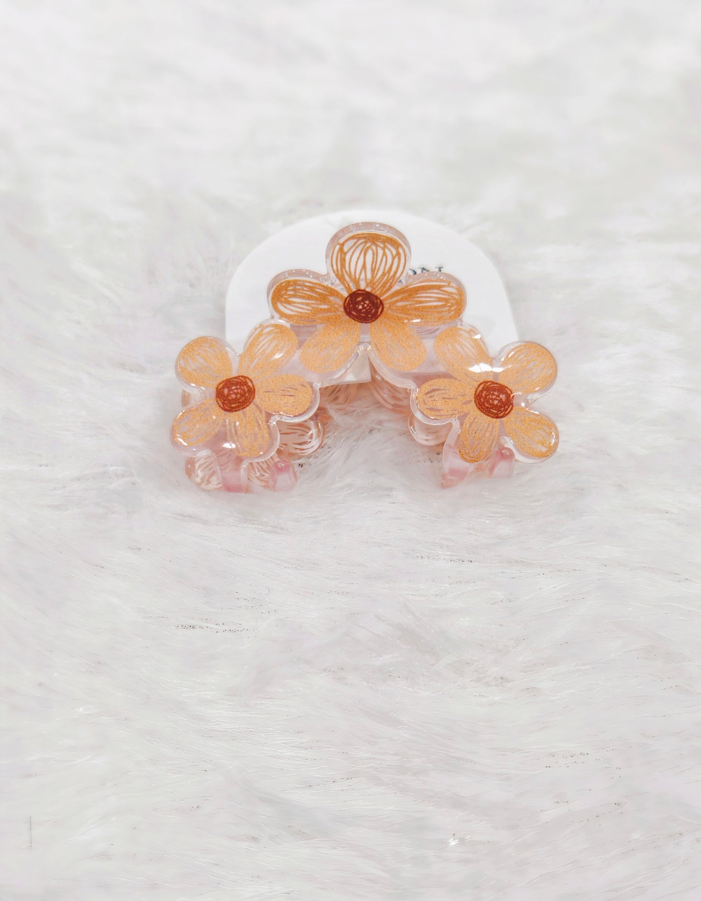 Cute Flower Mini Hair Claw Clip for Girls – Pastel Floral Design