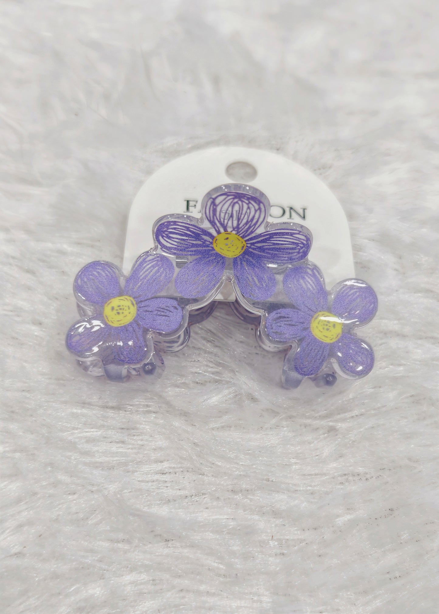 Cute Flower Mini Hair Claw Clip for Girls – Pastel Floral Design