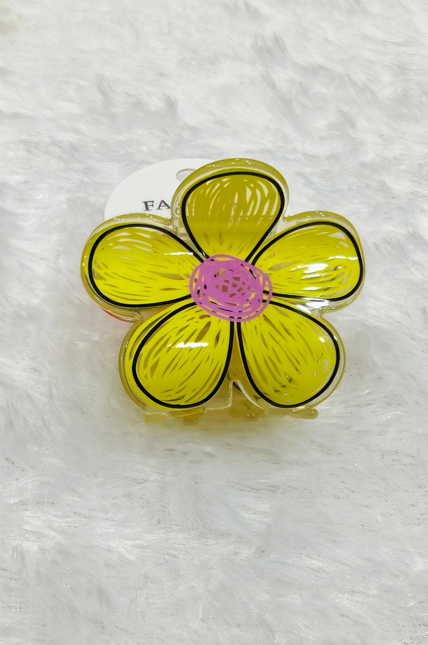 Cute Flower Hair Claw Clips for Girls & Women | Floral Acrylic Hair Accessories