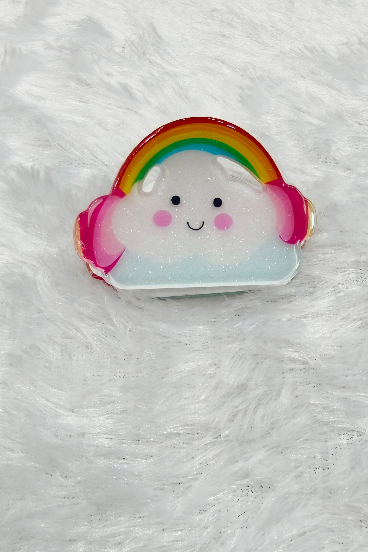 Cute Rainbow & Cloud Hair Claw Clips for Girls & Women | Colorful Acrylic Strong Hold Hair Clip