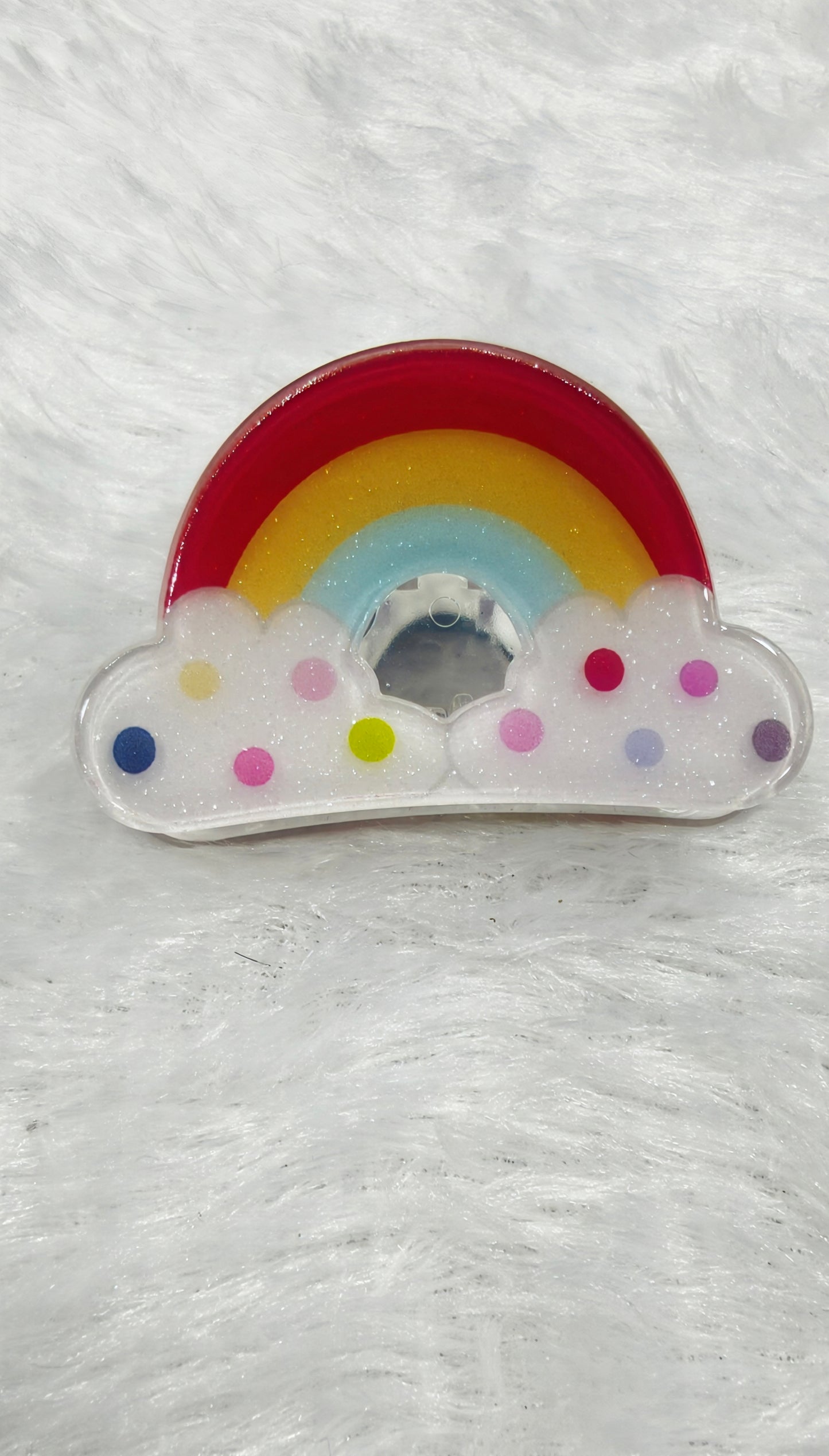 Cute Rainbow & Cloud Hair Claw Clips for Girls & Women | Colorful Acrylic Strong Hold Hair Clip