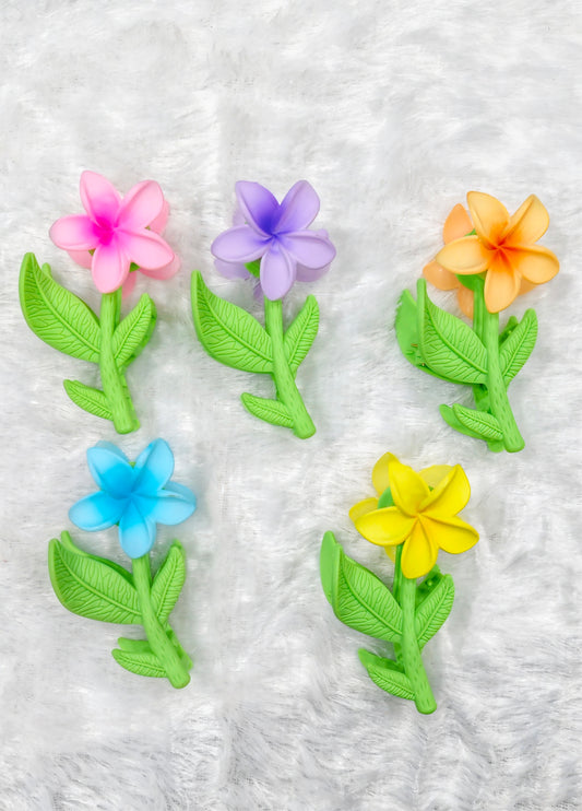 Colorful Flower Hair Claw Clip for Girls – Cute Floral Design (Multicolor)