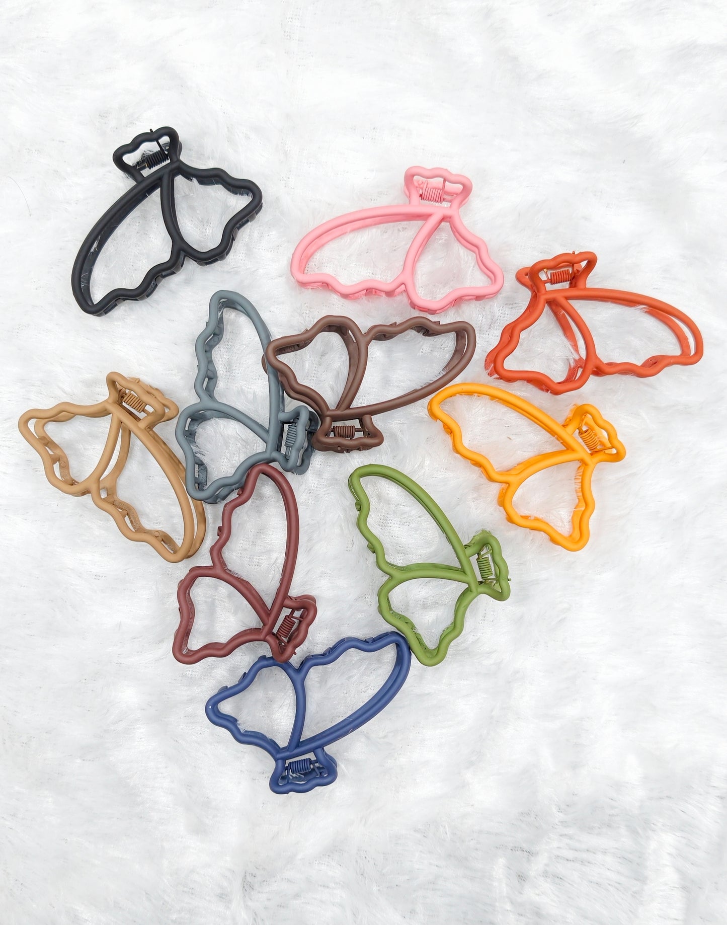 Butterfly Outline Matte Hair Claw Clip (Multiple Colors)