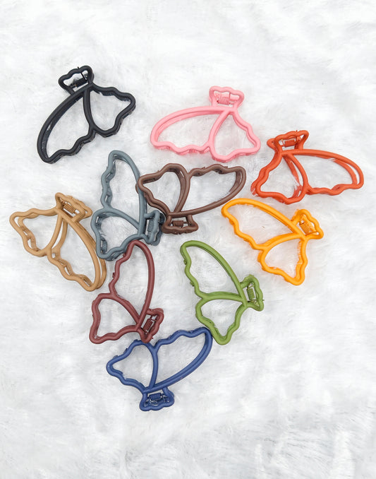 Butterfly Outline Matte Hair Claw Clip (Multiple Colors)