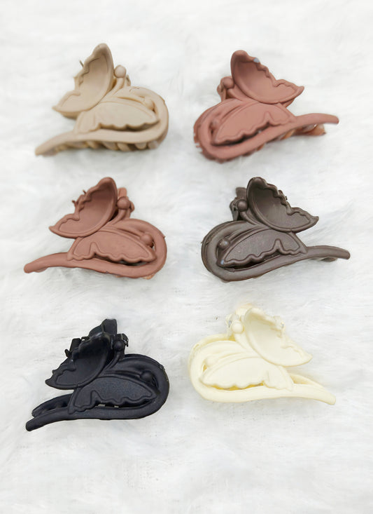 Matte Hair Claw Clip Combo Pack (6 Pcs) | 5 Trendy Designs | Girls & Women | Everyday Hair Accessory