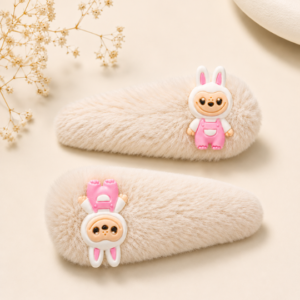 Mizzy Bunny Plush Snap Hair Clip